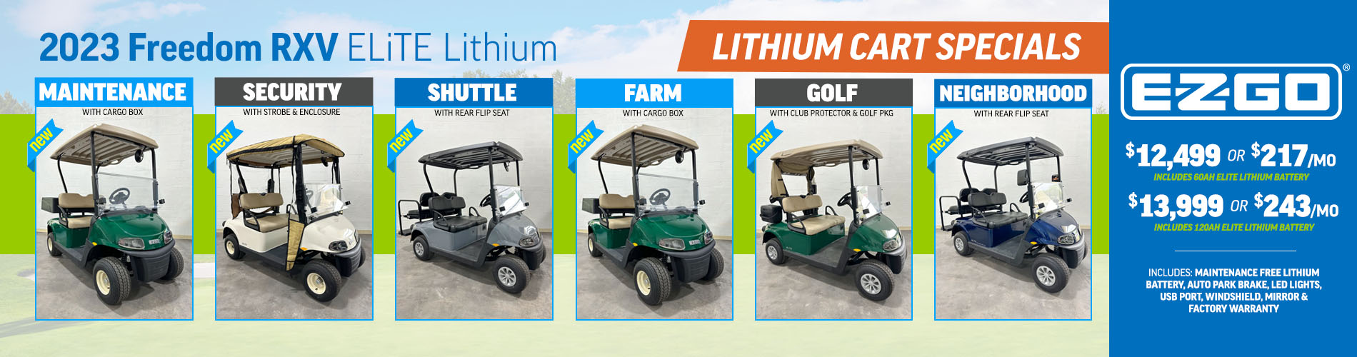 Ezgo electric golf cart deals for sale